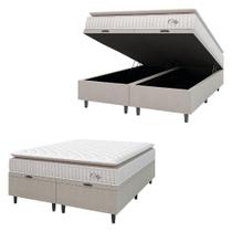 Cama Box Baú Colchão Queen Molas Ensacadas City Pillow - HELLEN ESTOFADOS E COLCHÕES