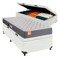Cama Box Bau + Colchão Solteiro D23 Inducol