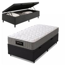 Cama Box Baú Colchão Solteiro Molas Ensacadas Splendido 88x188x65cm Munhoz Cama Box Baú Colchão Solteiro Molas Ensacadas Splendido 88x188x65cm Munhoz