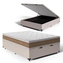 Cama Box Baú com Colchão de Espuma D33 Anjos Double Face Air Pro Força Casal 138cm