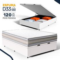 Cama Box Baú com Colchão de Espuma D33 Double Face Territory Hellen Casal 138cm Cama Box Baú com Colchão de Espuma D33 Double Face Territory Hellen Casal 138cm