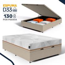 Cama Box Baú com Colchão de Espuma D33 Enrolado Sonno Full Umaflex Casal 138 cm Cama Box Baú com Colchão de Espuma D33 Enrolado Sonno Full Umaflex Casal 138 cm