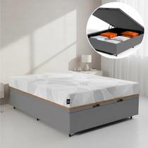 Cama Box Baú com Colchão de Espuma D33 Enrolado Sonno Full - Umaflex Casal 138cm Cama Box Baú com Colchão de Espuma D33 Enrolado Sonno Full - Umaflex Casal 138cm