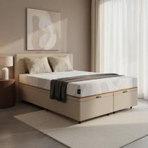 Cama Box Baú com Colchão de Espuma D33 Enrolado Sonno Full - Umaflex Queen 158cm Cama Box Baú com Colchão de Espuma D33 Enrolado Sonno Full - Umaflex Queen 158cm