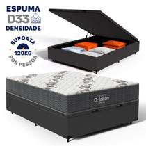 Cama Box Baú com Colchão de Espuma D33 Ortobom Airtech 100 Casal 138 cm Cama Box Baú com Colchão de Espuma D33 Ortobom Airtech 100 Casal 138 cm