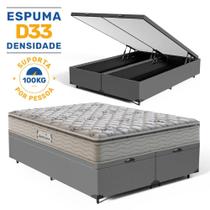 Cama Box Baú com Colchão de Espuma D33 Probel Guarda-Costas ProEvidence Plus Super King 193cm