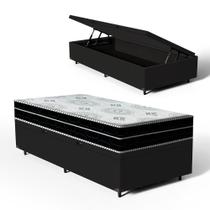 Cama Box Baú com Colchão de Espuma D45 Anjos Pillow In OrtoConfort Solteiro 88cm