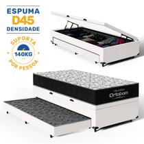 Cama Box Baú com Colchão de Espuma D45 Ortobom Airtech 150 Auxiliar Unique Solteiro 88 cm Cama Box Baú com Colchão de Espuma D45 Ortobom Airtech 150 Auxiliar Unique Solteiro 88 cm