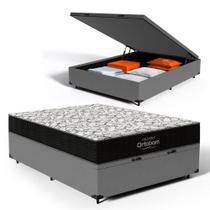 Cama Box Baú com Colchão de Espuma D45 Ortobom Airtech 150 D45 Casal 138cm