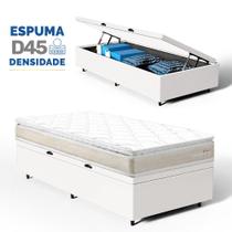 Cama Box Baú com Colchão de Espuma D45 Pillow Top Ortopédico Domo Solteiro 88cm Cama Box Baú com Colchão de Espuma D45 Pillow Top Ortopédico Domo Solteiro 88cm