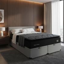 Cama Box Baú com Colchão de Espuma D45 Pillow Top Suport Prime Queen 158 cm Cama Box Baú com Colchão de Espuma D45 Pillow Top Suport Prime Queen 158 cm