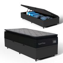Cama Box Baú com Colchão de Espuma D45 Pillow Top Suport Prime Solteiro 88 cm Cama Box Baú com Colchão de Espuma D45 Pillow Top Suport Prime Solteiro 88 cm