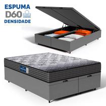 Cama Box Baú com Colchão de Espuma D60 Double Face Guarda Costas Comfort Force Probel Queen 158cm Cama Box Baú com Colchão de Espuma D60 Double Face Guarda Costas Comfort Force Probel Queen 158cm