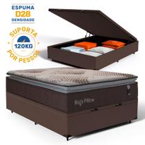 Cama Box Baú com Colchão de Espuma Mega Pillow Casal 138 cm Cama Box Baú com Colchão de Espuma Mega Pillow Casal 138 cm