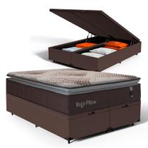 Cama Box Baú com Colchão de Espuma Mega Pillow Queen 158 cm Cama Box Baú com Colchão de Espuma Mega Pillow Queen 158 cm