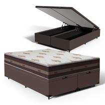 Cama Box Baú com Colchão de Molas Anjos Classic Pocket Super King 193cm