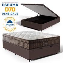 Cama Box Baú com Colchão de molas DAngelis Classic Pocket Solteiro King 96 cm Cama Box Baú com Colchão de molas DAngelis Classic Pocket Solteiro King 96 cm