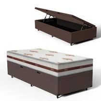 Cama Box Baú com Colchão de Molas Ensacadas Anjos Classic Solteiro 88cm