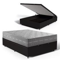 Cama Box Baú com Colchão de Molas Ensacadas Anjos Ultra Spring Casal 138 cm