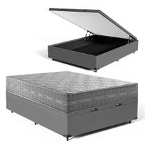 Cama Box Baú com Colchão de Molas Ensacadas Anjos Ultra Spring Casal 138cm