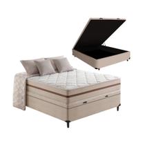 Cama Box Baú com Colchão de Molas Ensacadas Classic Pocket Casal 138cm - Lucas Home