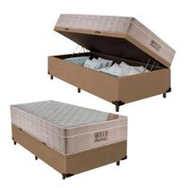 Cama Box Baú com Colchão de Molas Ensacadas Ortobom Airtech Solteiro 88 cm Cama Box Baú com Colchão de Molas Ensacadas Ortobom Airtech Solteiro 88 cm