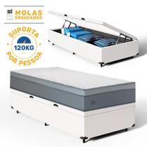 Cama Box Baú com Colchão de Molas Ensacadas Pillow In Elite Solteiro 88 cm Cama Box Baú com Colchão de Molas Ensacadas Pillow In Elite Solteiro 88 cm