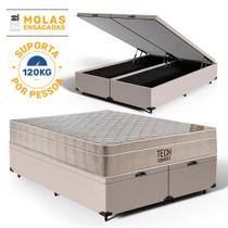 Cama Box Baú com Colchão de Molas Ensacadas Pillow In TechComfort Queen 158cm Cama Box Baú com Colchão de Molas Ensacadas Pillow In TechComfort Queen 158cm