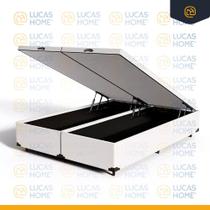 Cama Box Baú com Colchão de Molas Ensacadas Pillow Top Flora Queen 158cm