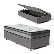 Cama Box Baú com Colchão Espuma D33 Pillow In Anjos Ortosleep Solteiro 78x188x60cm Cama Box Baú com Colchão Espuma D33 Pillow In Anjos Ortosleep Solteiro 78x188x60cm