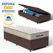 Cama Box Baú com Colchão Espuma D60 Ortobom Force Dream 88 cm