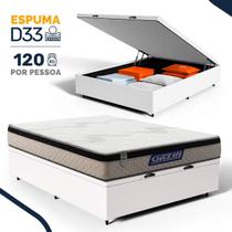 Cama Box Baú com Colchão Gazin de Espuma D33 Pillow In Force MID Casal 138cm