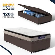 Cama Box Baú com Colchão Gazin de Espuma D33 Pillow In Force MID Solteiro 88cm