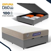Cama Box Baú com Colchão Gazin de Espuma D60 Double Face Force PLUS Casal 138cm