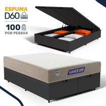 Cama Box Baú com Colchão Gazin de Espuma D60 Double Face Force PLUS Queen 158cm