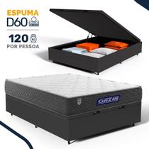 Cama Box Baú com Colchão Gazin de Espuma D60 Double Face Force UP Casal 138cm Cama Box Baú com Colchão Gazin de Espuma D60 Double Face Force UP Casal 138cm