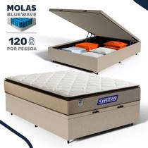 Cama Box Baú com Colchão Gazin de Molas Ensacadas Pillow Top Air Pro Casal 138cm Cama Box Baú com Colchão Gazin de Molas Ensacadas Pillow Top Air Pro Casal 138cm
