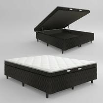 Cama Box Baú Conjugada de Espuma D28 Nappoli Casal 138cm Cama Box Baú Conjugada de Espuma D28 Nappoli Casal 138cm
