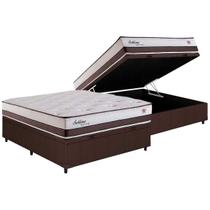 Cama Box Baú CRC Casal +Colchão Molas Bonnel Sublime Herval 138x188 Cama Box Baú CRC Casal +Colchão Molas Bonnel Sublime Herval 138x188