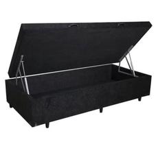 Cama Box Baú de Solteiro, Suede Diversas Cores