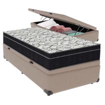 Cama Box Baú E Colchão Airtech 150 Espuma D45 Solteiro Ortobom Solteiro Bege Cama Box Baú E Colchão Airtech 150 Espuma D45 Solteiro Ortobom Solteiro Bege