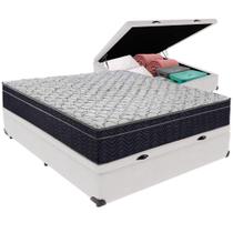 Cama Box Baú E Colchão Airtech 150 Espuma D45 Viúvo Ortobom Viúvo Branco