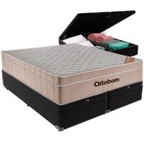 Cama Box Baú E Colchão Airtech Molas Ensacadas Queen Ortobom Queen Preto Cama Box Baú E Colchão Airtech Molas Ensacadas Queen Ortobom Queen Preto