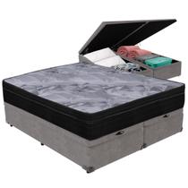 Cama Box Baú e Colchão Airtech Pampa Molas ensacadas Queen Ortobom Cama Box Baú e Colchão Airtech Pampa Molas ensacadas Queen Ortobom