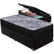 Cama Box Baú e Colchão Airtech Pampa Molas ensacadas Solteiro Ortobom Cama Box Baú e Colchão Airtech Pampa Molas ensacadas Solteiro Ortobom