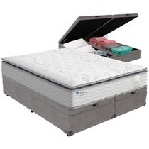 Cama Box Baú e Colchão Amsterdã Molas Ensacadas Queen Probel Cama Box Baú e Colchão Amsterdã Molas Ensacadas Queen Probel