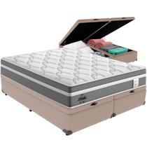 Cama Box Baú e Colchão Berlim Molas Ensacadas Queen Probel