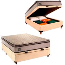 Cama Box Bau e Colchão Casal D45 Belmont Hellen Perola