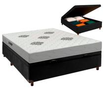 Cama Box Bau e Colchão Casal ISO100 Confort Premium Inovaflex - Preto Cama Box Bau e Colchão Casal ISO100 Confort Premium Inovaflex - Preto