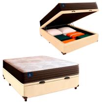 Cama Box Bau e Colchão Casal Molas Ensacadas Celebration Euro Flex Colchões Begetiza Cama Box Bau e Colchão Casal Molas Ensacadas Celebration Euro Flex Colchões Begetiza